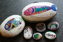 If you like these pebbles, they are usually avail. on Jemma's etsy online store.  If they are sold out, then send her a message via the contact JEMMA page and she will magic some more up for you :)